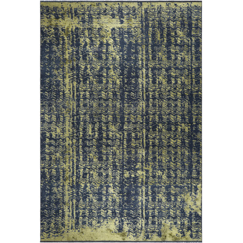 Woven Concepts Rapture Black/Lemon Yellow Abstract Luxury Area Rug